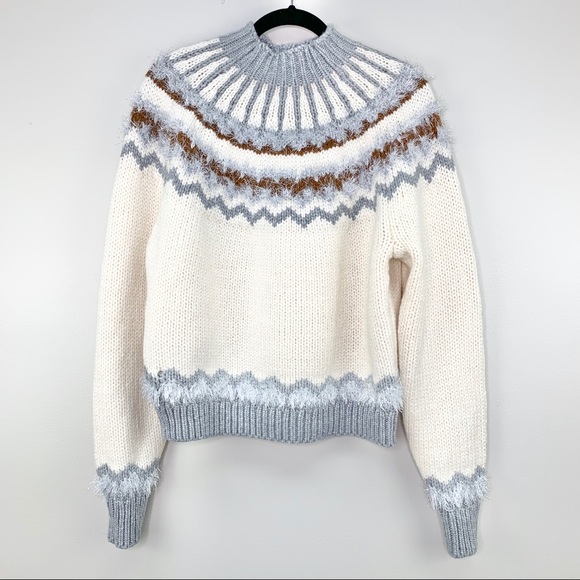 Lou & Grey Fair Isle Sweater White Size M - Picture 2 of 16